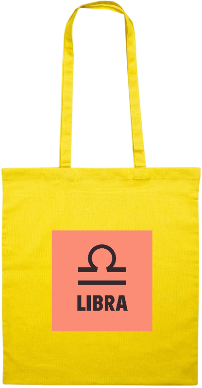 Zodiac Libra Design - Essential colored event tote bag_YELLOW_front