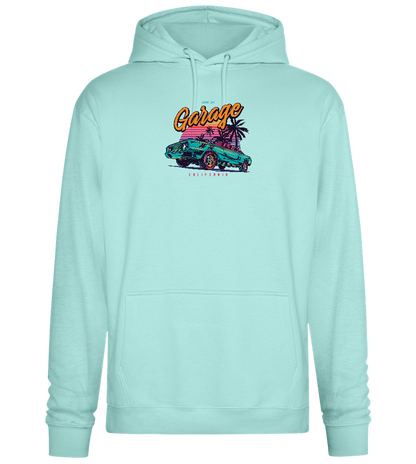 Car Garage Design - Premium Essential Unisex Hoodie_ARCTIC BLUE_front