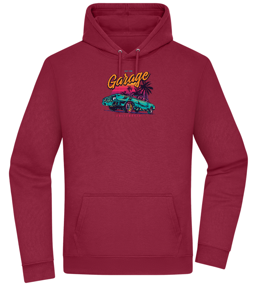 Car Garage Design - Premium Essential Unisex Hoodie_BORDEAUX_front