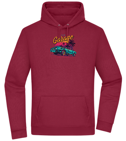 Car Garage Design - Premium Essential Unisex Hoodie_BORDEAUX_front