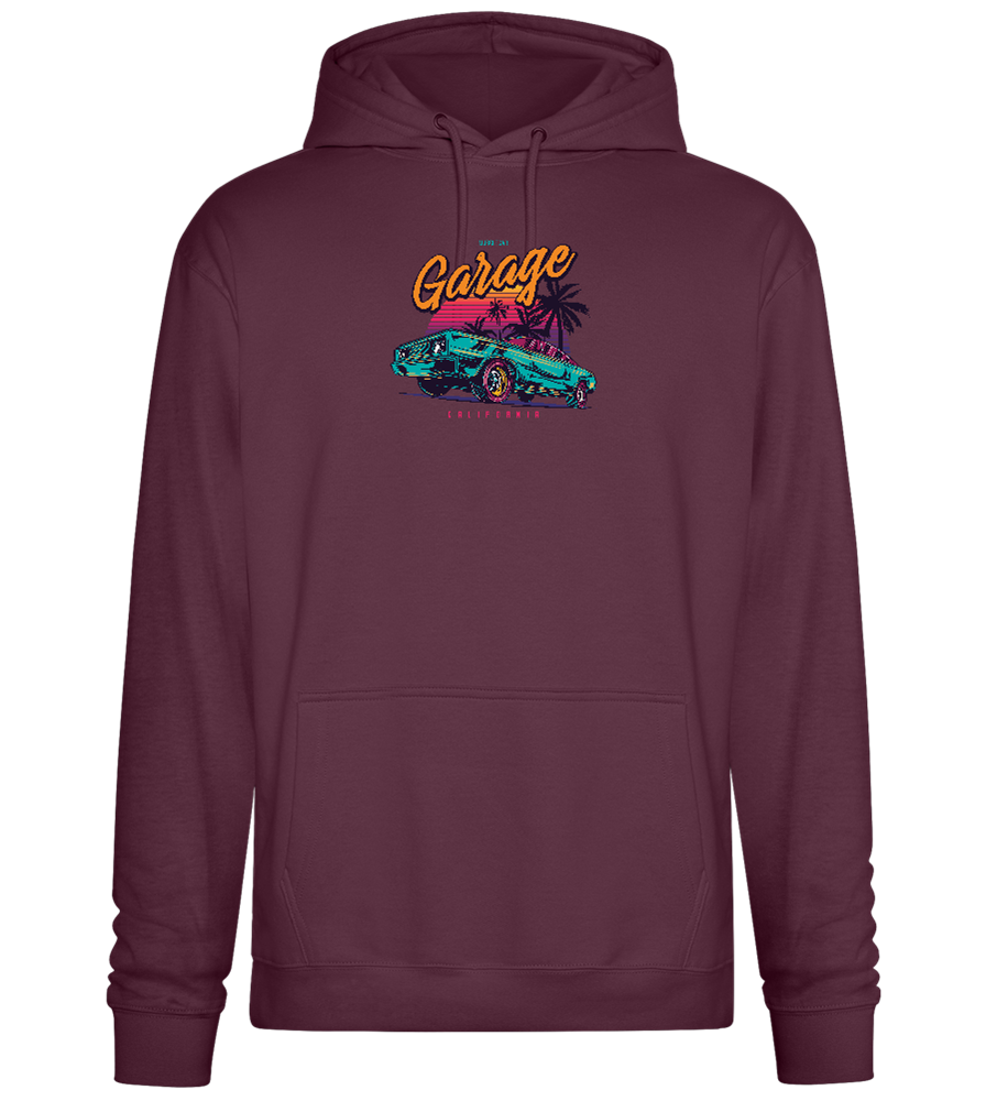 Car Garage Design - Premium Essential Unisex Hoodie_BORDEAUX_front