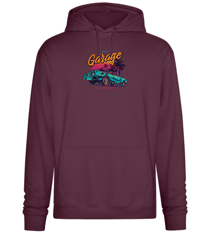 Car Garage Design - Premium Essential Unisex Hoodie_BORDEAUX_front