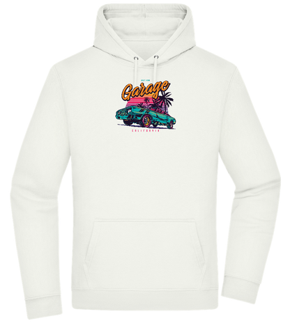 Car Garage Design - Premium Essential Unisex Hoodie_CREAMY GREEN_front