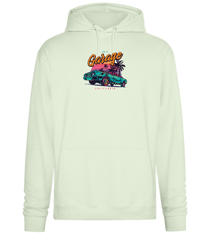 Car Garage Design - Premium Essential Unisex Hoodie_CREAMY GREEN_front