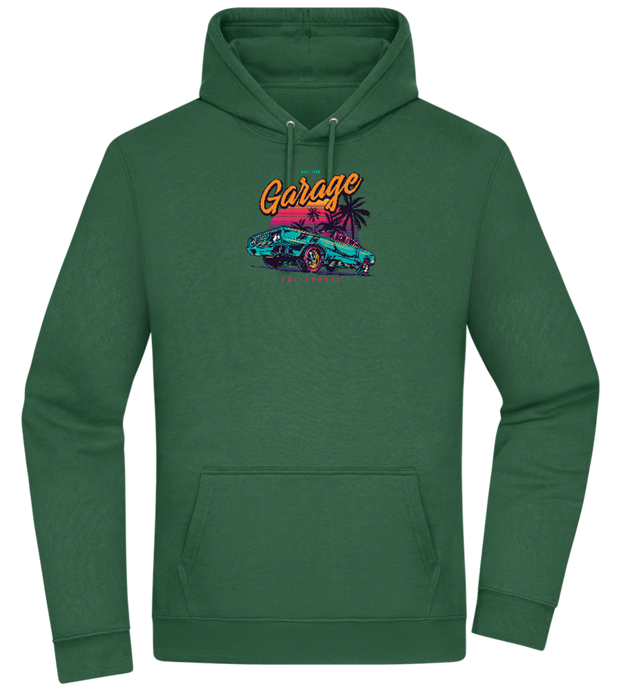 Car Garage Design - Premium Essential Unisex Hoodie_GREEN BOTTLE_front