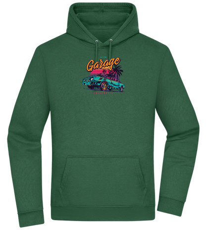 Car Garage Design - Premium Essential Unisex Hoodie_GREEN BOTTLE_front