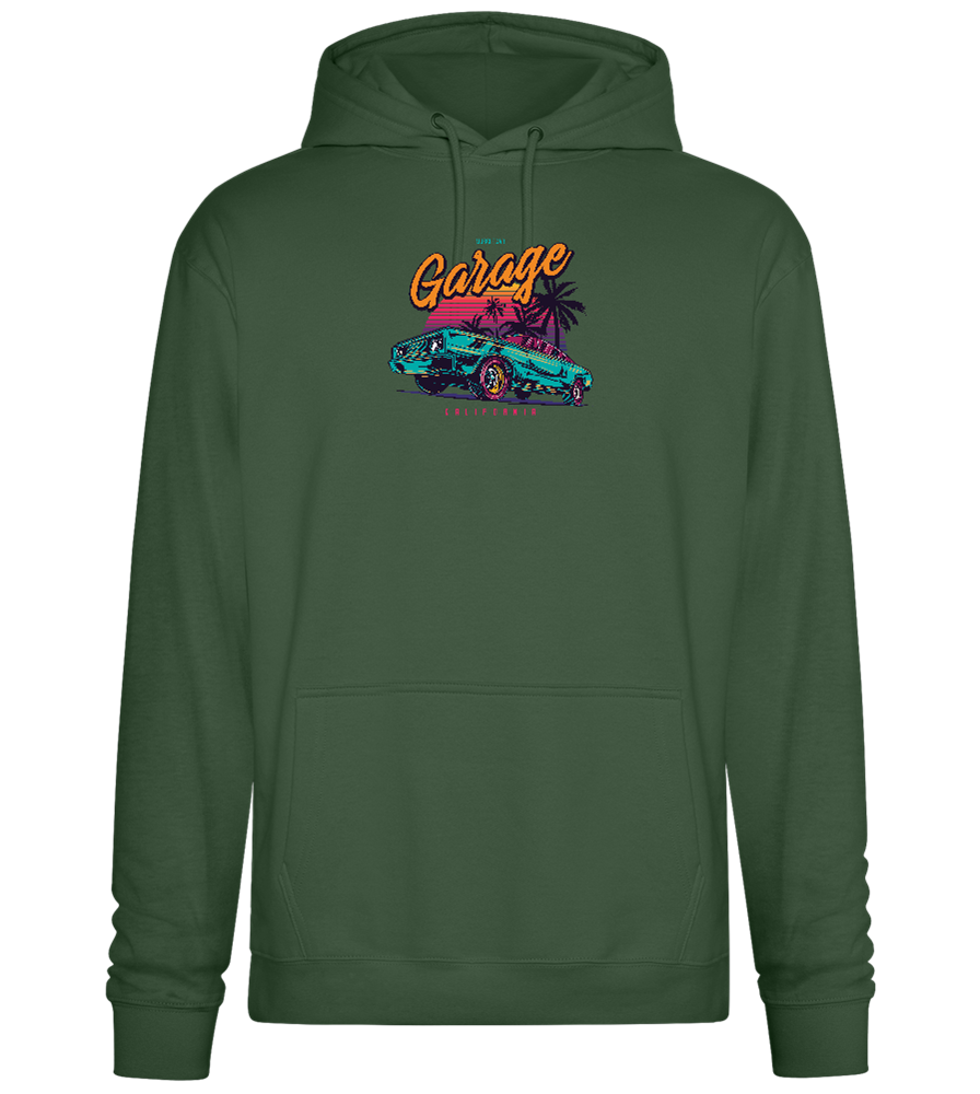 Car Garage Design - Premium Essential Unisex Hoodie_GREEN BOTTLE_front