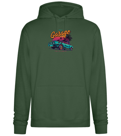 Car Garage Design - Premium Essential Unisex Hoodie_GREEN BOTTLE_front