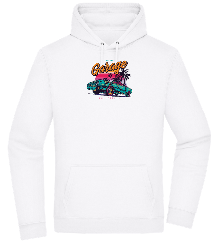 Car Garage Design - Premium Essential Unisex Hoodie_WHITE_front