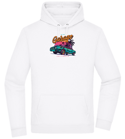 Car Garage Design - Premium Essential Unisex Hoodie_WHITE_front