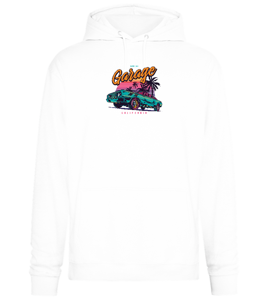 Car Garage Design - Premium Essential Unisex Hoodie_WHITE_front