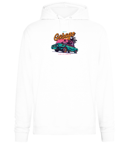 Car Garage Design - Premium Essential Unisex Hoodie_WHITE_front