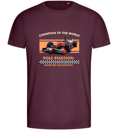 Champion of the World Design - Basic men's fitted t-shirt_BORDEAUX_front