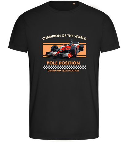 Champion of the World Design - Basic men's fitted t-shirt_DEEP BLACK_front