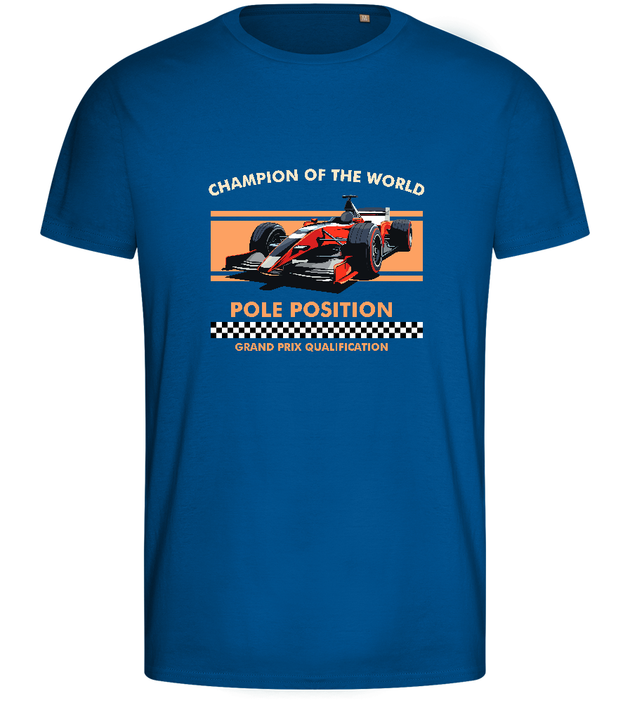 Champion of the World Design - Basic men's fitted t-shirt_ROYAL_front