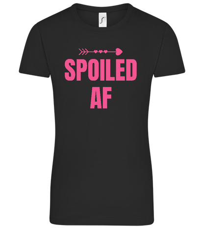 Spoiled AF Arrow Design - Comfort women's t-shirt_DEEP BLACK_front