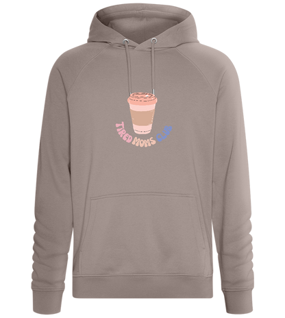 Tired Moms Club Coffee Design - Comfort unisex hoodie_CHARCOAL CHIN_front