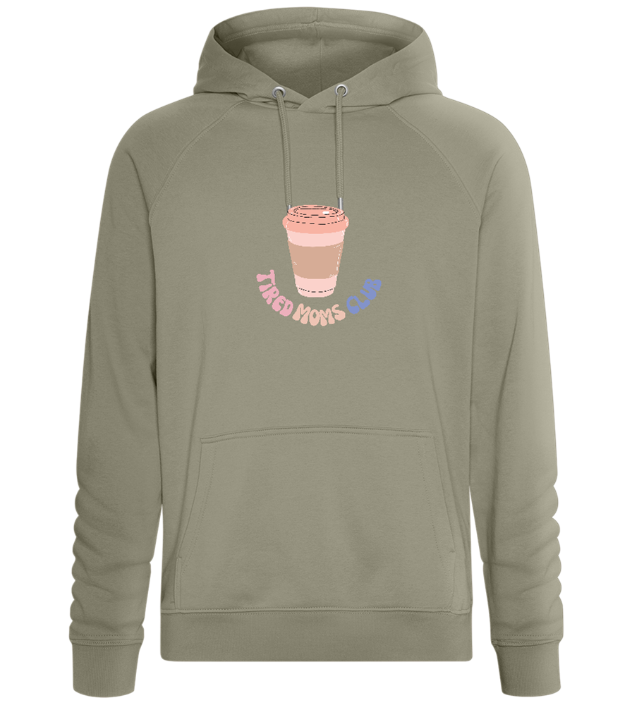 Tired Moms Club Coffee Design - Comfort unisex hoodie_KHAKI_front