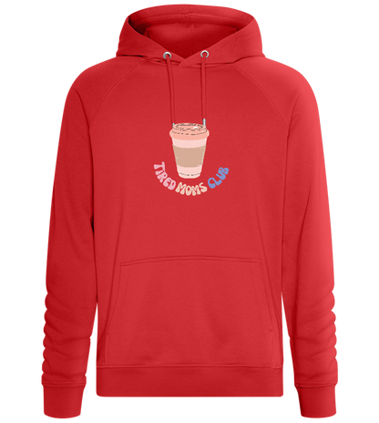 Tired Moms Club Coffee Design - Comfort unisex hoodie_RED_front