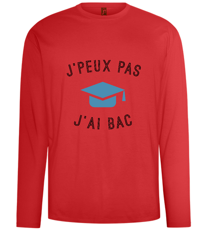 J'peux Pas J'ai Bac Design - Comfort men's long sleeve t-shirt_RED_front