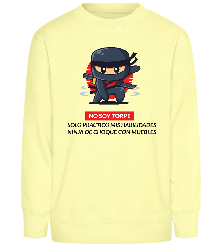 I'm Not Clumsy Design - Comfort Kids Sweater_AMARELO CLARO_front