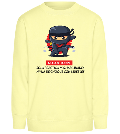 I'm Not Clumsy Design - Comfort Kids Sweater_AMARELO CLARO_front