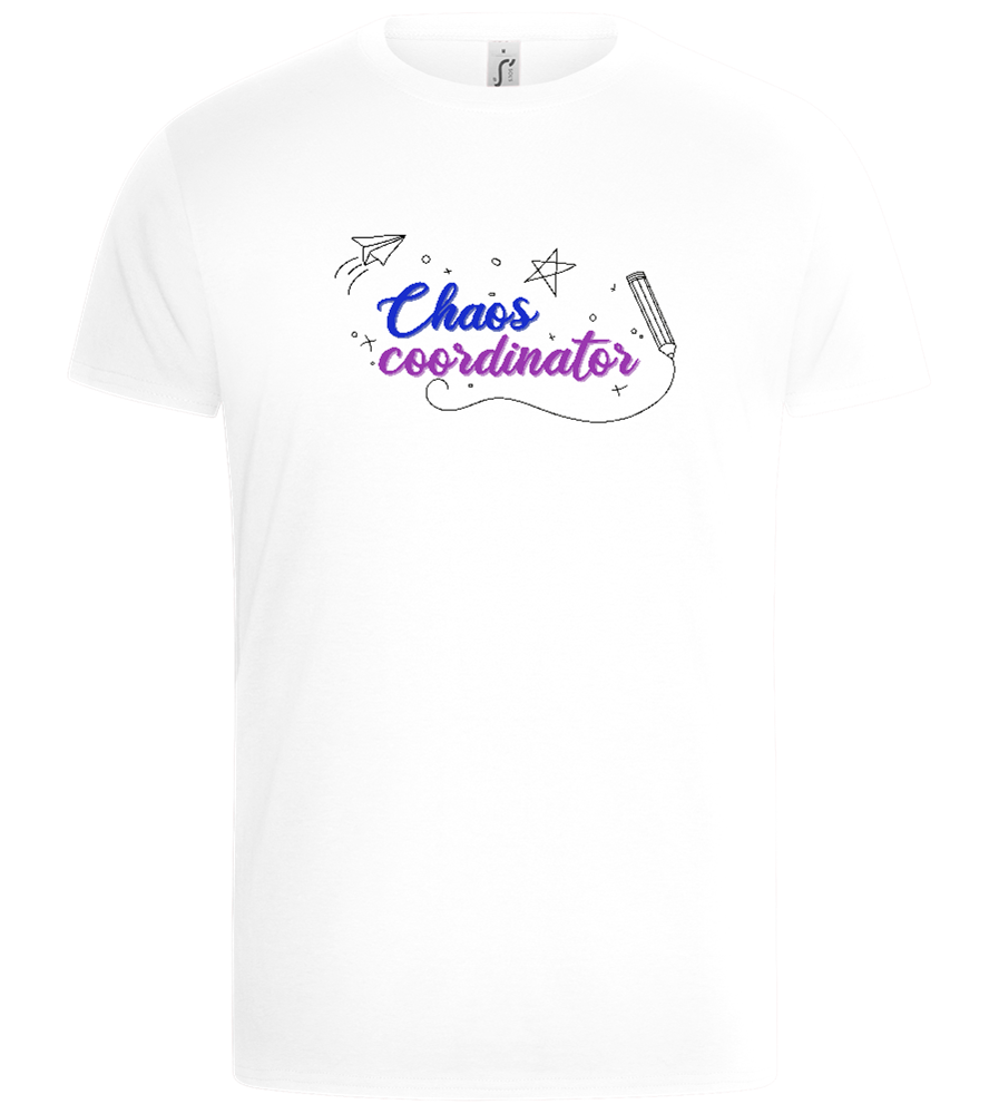 Chaos Coordinator Doodles Design - Basic Unisex T-Shirt_WHITE_front