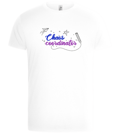 Chaos Coordinator Doodles Design - Basic Unisex T-Shirt_WHITE_front