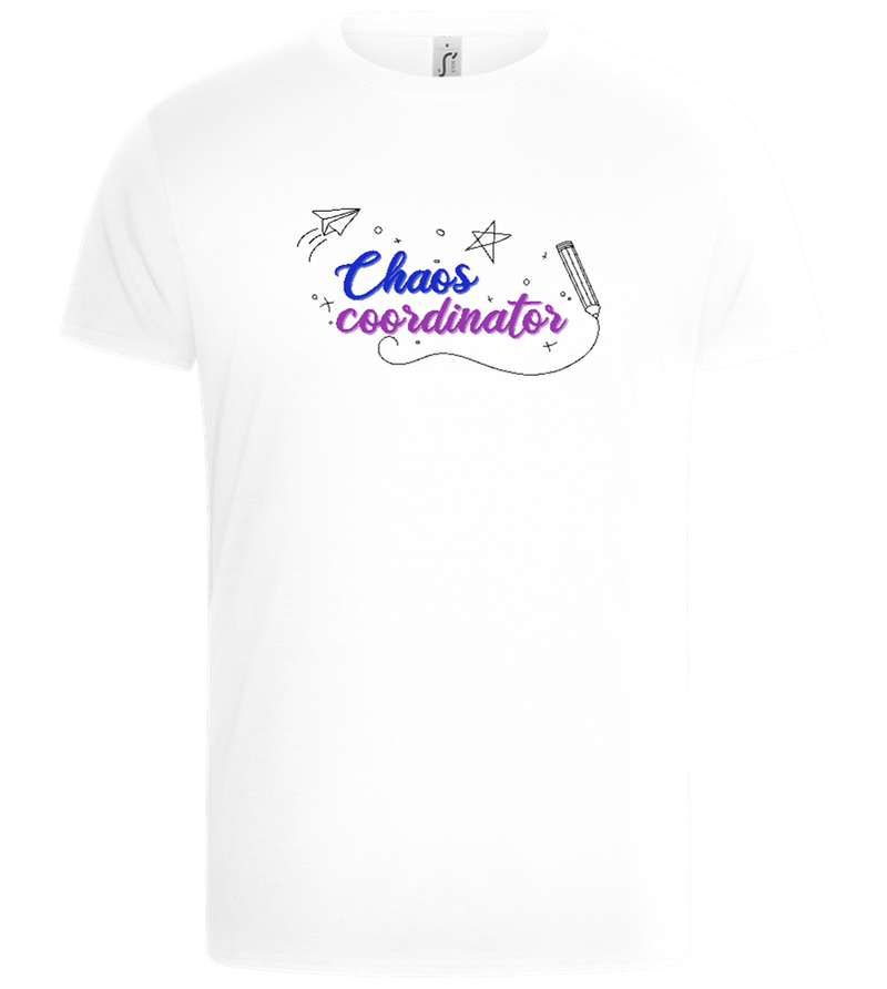 Chaos Coordinator Doodles Design - Basic Unisex T-Shirt_WHITE_front