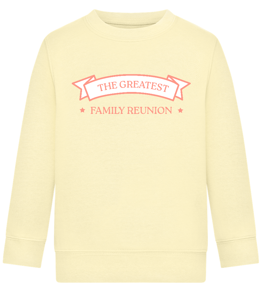 Greatest Family Reunion Design - Comfort Kids Sweater_AMARELO CLARO_front