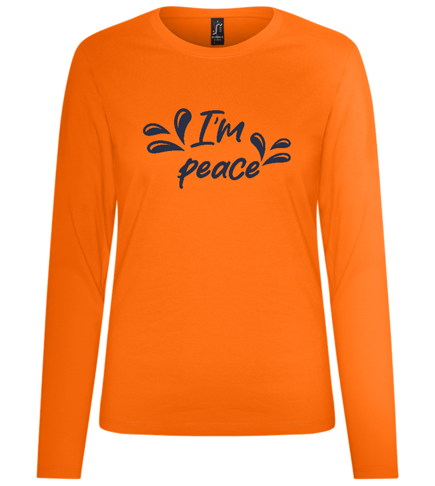 I'm Peace Design - Premium Women´s long sleeve t-shirt_ORANGE_front