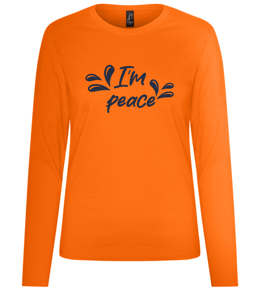 I'm Peace Design - Premium Women´s long sleeve t-shirt_ORANGE_front