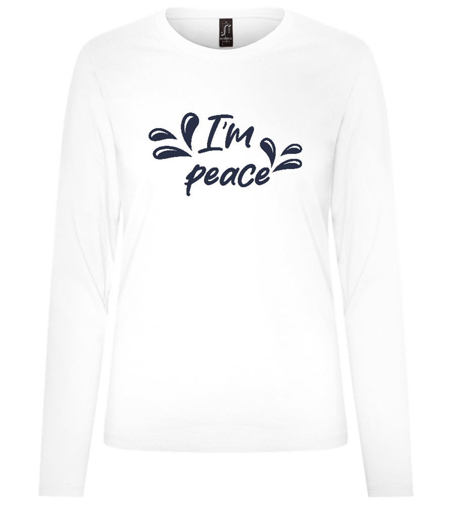 I'm Peace Design - Premium Women´s long sleeve t-shirt_WHITE_front