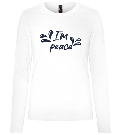 I'm Peace Design - Premium Women´s long sleeve t-shirt_WHITE_front