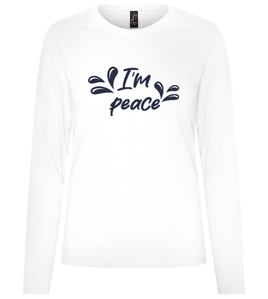 I'm Peace Design - Premium Women´s long sleeve t-shirt_WHITE_front