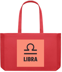 Zodiac Libra Design - Premium large recycled shopping tote bag