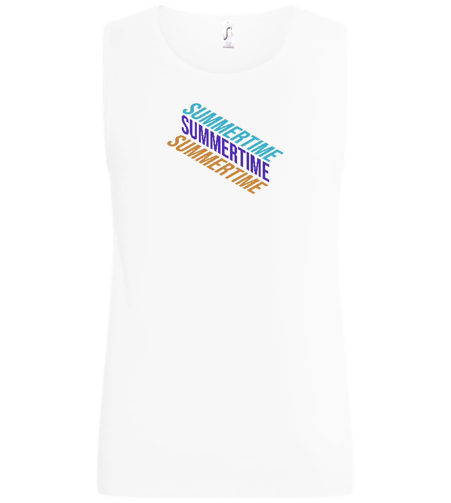 Summertime Design - Basic men's tank top_WHITE_front