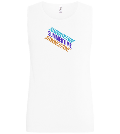 Summertime Design - Basic men's tank top_WHITE_front