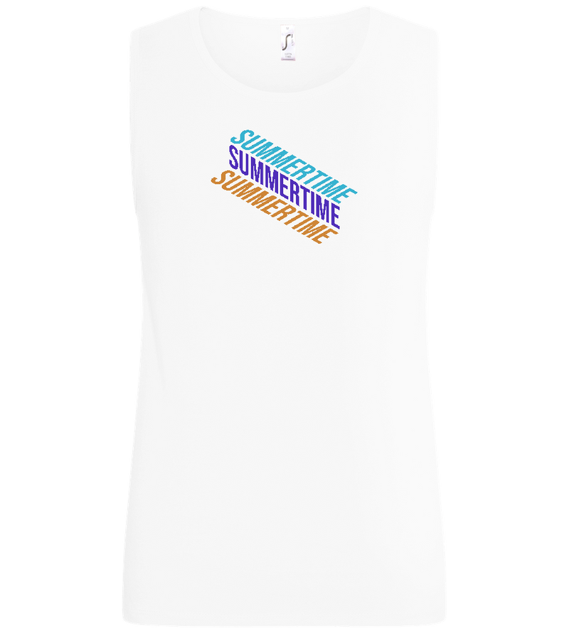 Summertime Design - Basic men's tank top_WHITE_front