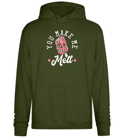 You Make Me Melt Ice Cream Design - Premium Essential Unisex Hoodie_ARMY_front