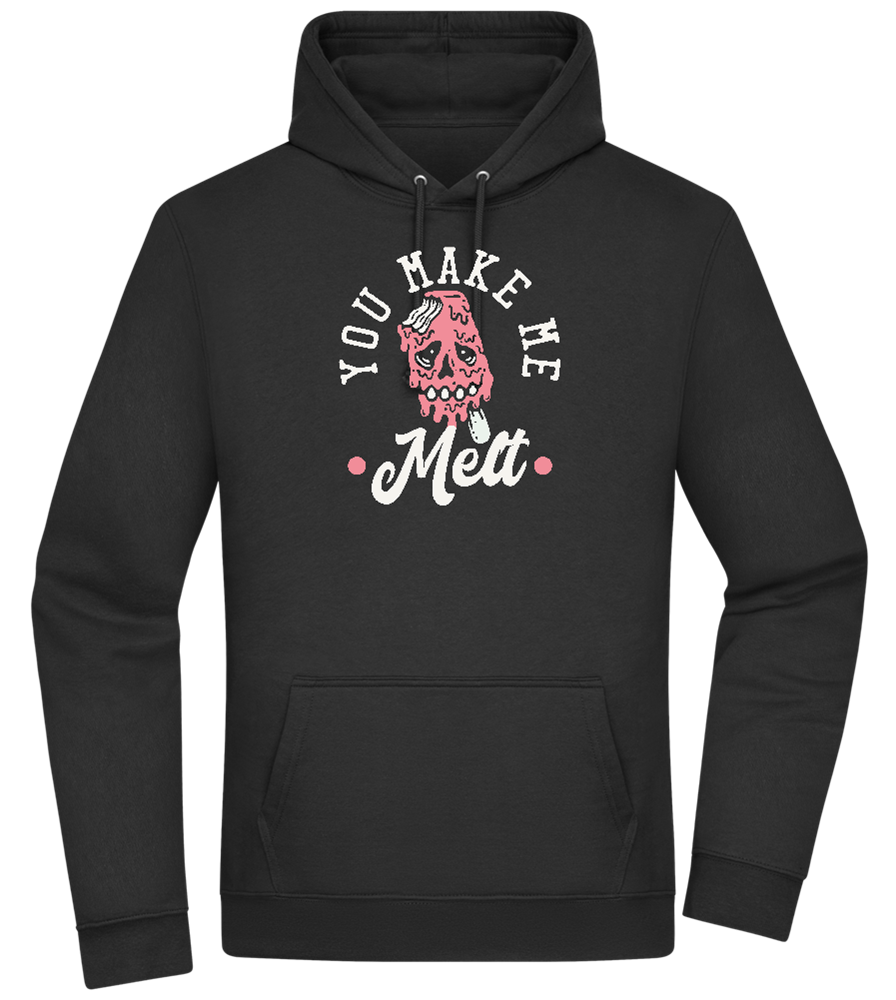 You Make Me Melt Ice Cream Design - Premium Essential Unisex Hoodie_BLACK_front