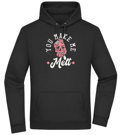 You Make Me Melt Ice Cream Design - Premium Essential Unisex Hoodie_BLACK_front