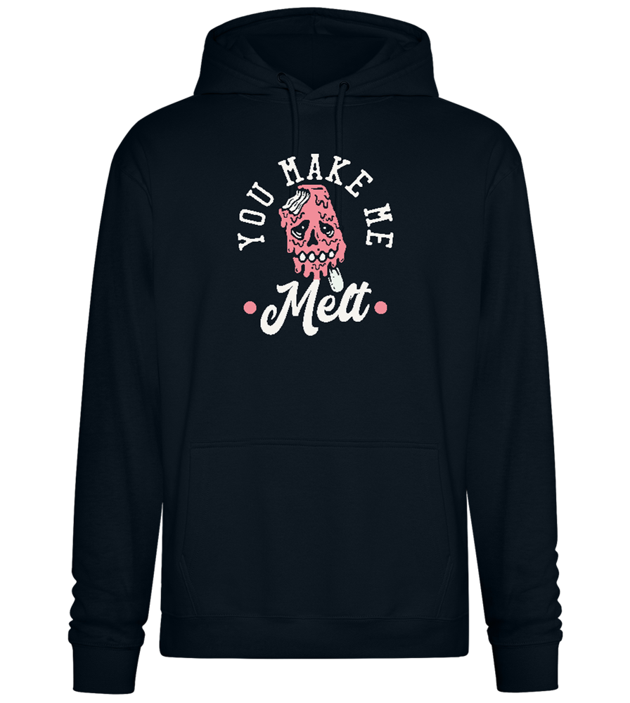 You Make Me Melt Ice Cream Design - Premium Essential Unisex Hoodie_BLACK_front