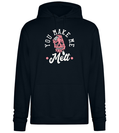 You Make Me Melt Ice Cream Design - Premium Essential Unisex Hoodie_BLACK_front