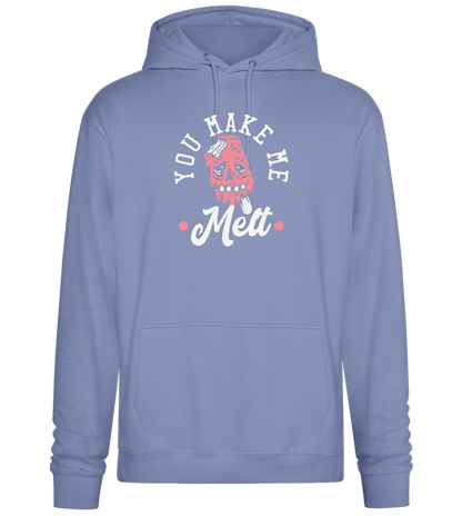 You Make Me Melt Ice Cream Design - Premium Essential Unisex Hoodie_BLUE_front