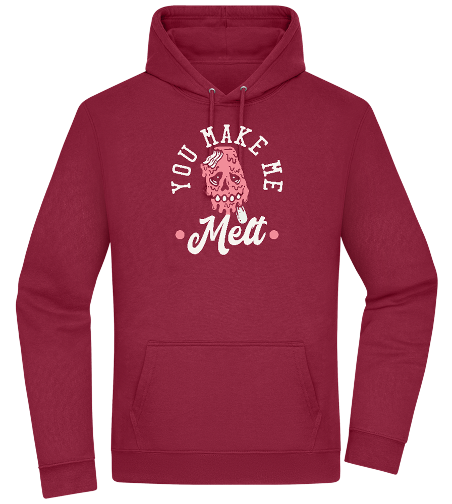 You Make Me Melt Ice Cream Design - Premium Essential Unisex Hoodie_BORDEAUX_front