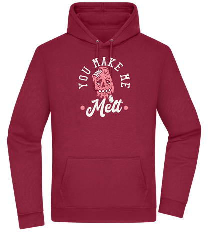 You Make Me Melt Ice Cream Design - Premium Essential Unisex Hoodie_BORDEAUX_front