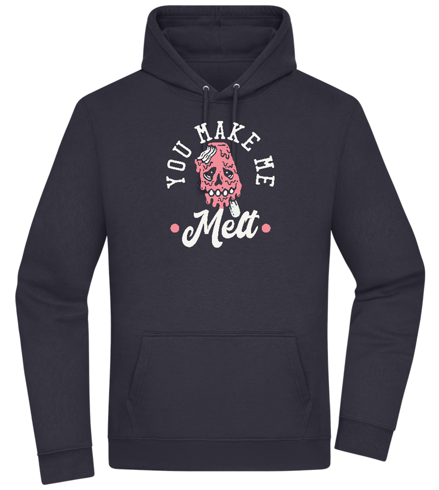 You Make Me Melt Ice Cream Design - Premium Essential Unisex Hoodie_FRENCH NAVY_front