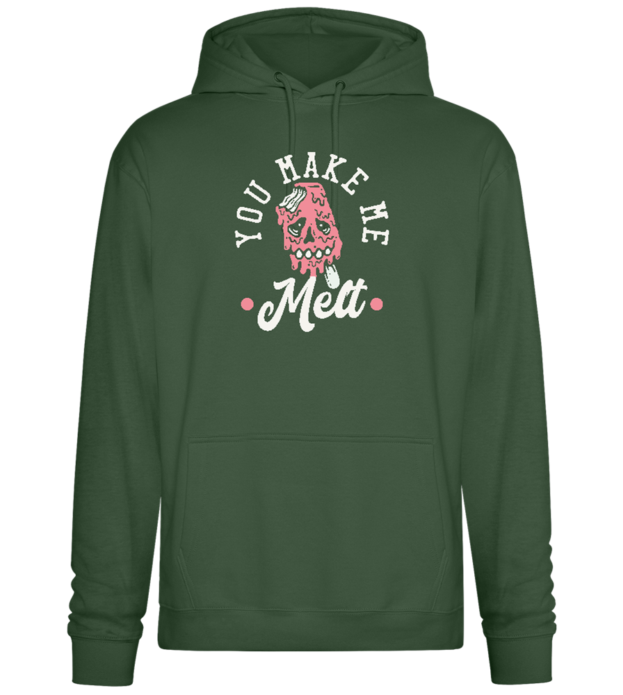 You Make Me Melt Ice Cream Design - Premium Essential Unisex Hoodie_GREEN BOTTLE_front