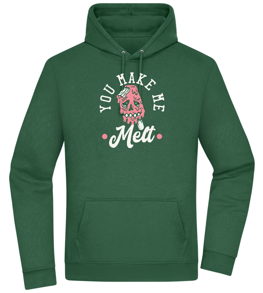 You Make Me Melt Ice Cream Design - Premium Essential Unisex Hoodie_GREEN BOTTLE_front